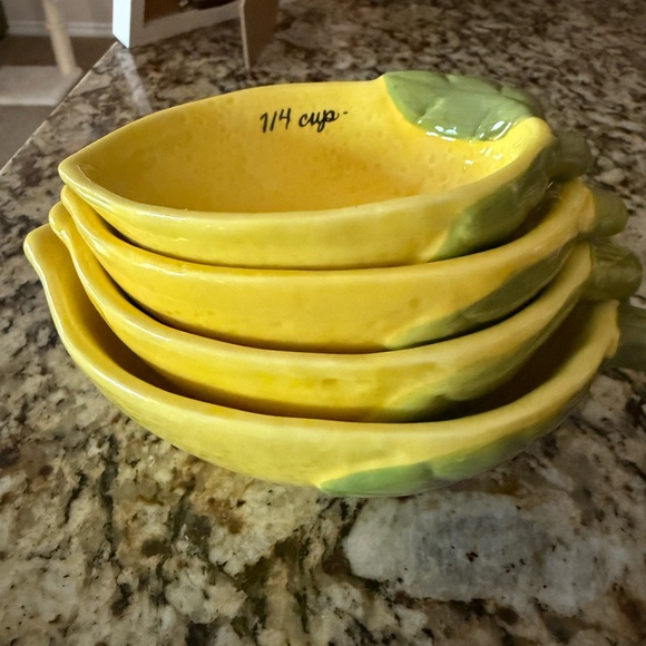 Other - Lemon Shaped Ceramic Measuring Cups